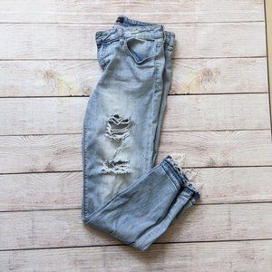 Prosperity Distressed Released Hem Boyfriend Jeans